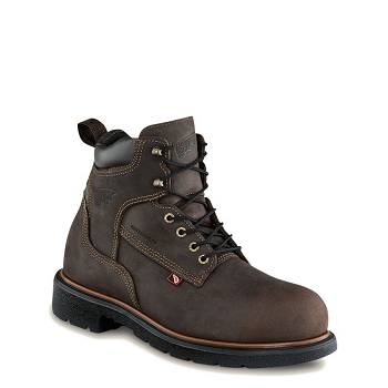 Red Wing DynaForce 6-inch Insulated Waterproof Safety Toe - Hnede Pracovne Cizmy Panske, RW312SK